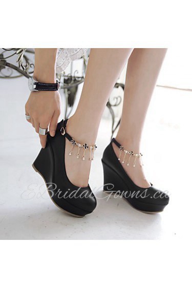 Women's Shoes Wedges / Heels / Platform Heels Outdoor / Dress / Casual Black / Pink / White