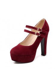 Women's Shoes Round Toe Chunky Heel Platform Pumps Shoes More Colors available