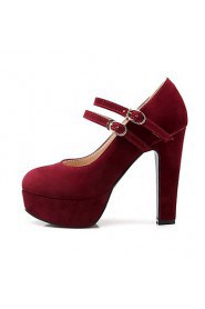 Women's Shoes Round Toe Chunky Heel Platform Pumps Shoes More Colors available