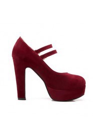 Women's Shoes Round Toe Chunky Heel Platform Pumps Shoes More Colors available