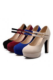 Women's Shoes Round Toe Chunky Heel Platform Pumps Shoes More Colors available