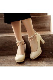 Women's Shoes Heel Heels / Platform Heels Office & Career / Dress / Casual Black / Pink / White / Beige