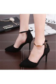 Women's Shoes Synthetic Stiletto Heel Heels Heels Party & Evening / Dress Black / Red / Gray