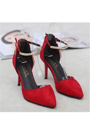 Women's Shoes Synthetic Stiletto Heel Heels Heels Party & Evening / Dress Black / Red / Gray