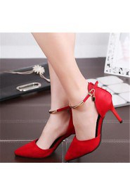 Women's Shoes Synthetic Stiletto Heel Heels Heels Party & Evening / Dress Black / Red / Gray