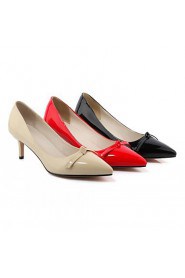 Women's Shoes Leatherette Stiletto Heel Heels Heels Office & Career / Party & Evening / Dress Black / Red / Almond