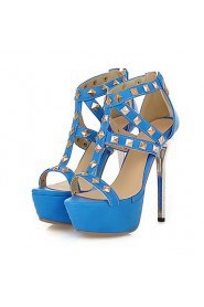 Women's Shoes Stiletto Heel/Platform/Open Toe Heels Sandals Party & Evening/Dress Black/Blue/Green/White/Fuchsia