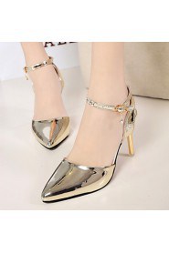 Women's Shoes Leatherette Stiletto Heel Heels Sandals Office & Career / Party & Evening / Casual Red / Silver / Gold