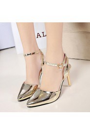 Women's Shoes Leatherette Stiletto Heel Heels Sandals Office & Career / Party & Evening / Casual Red / Silver / Gold