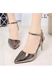 Women's Shoes Leatherette Stiletto Heel Heels Sandals Office & Career / Party & Evening / Casual Red / Silver / Gold