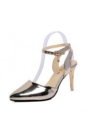 Women's Shoes Leatherette Stiletto Heel Heels Sandals Office & Career / Party & Evening / Casual Red / Silver / Gold