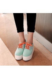 Women's Shoes Platform Platform/Creepers/Round Toe Fashion Sneakers Casual Black/Blue/White