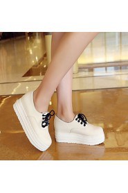 Women's Shoes Platform Platform/Creepers/Round Toe Fashion Sneakers Casual Black/Blue/White