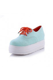 Women's Shoes Platform Platform/Creepers/Round Toe Fashion Sneakers Casual Black/Blue/White