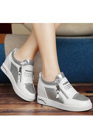 Women's Shoes Synthetic Wedge Heel Wedges / Creepers / Comfort Heels Office & Career / Dress / Casual Black / White