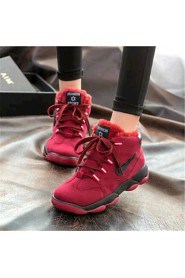 Women's Shoes Stretch Satin Flat Heel Comfort Fashion Sneakers Outdoor / Athletic / Casual Black / Red / Burgundy