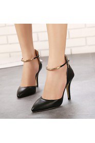 Women's Shoes Stiletto Heel Heels / Pointed Toe / Closed Toe Heels Casual Black / Pink / Almond