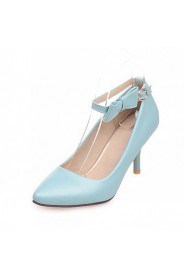 Women's Shoes Leatherette Stiletto Heel Heels Heels Wedding / Office & Career / Party & Evening Blue / Pink / Beige