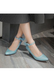 Women's Shoes Leatherette Stiletto Heel Heels Heels Wedding / Office & Career / Party & Evening Blue / Pink / Beige