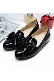 Women's Shoes Leatherette Low Heel Heels Flats Wedding / Office & Career / Party & Evening Black / Red