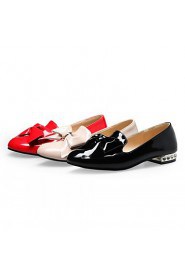 Women's Shoes Leatherette Low Heel Heels Flats Wedding / Office & Career / Party & Evening Black / Red