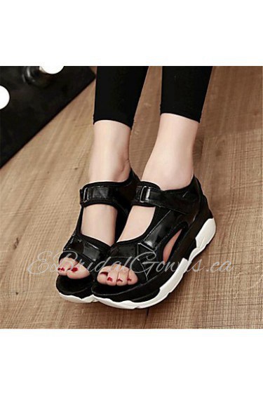 Women's Shoes Leatherette Platform Creepers Sandals Casual Black / White / Silver