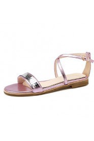 Women's Shoes Low Heel Gladiator / Ankle Strap Sandals Party & Evening / Dress / Casual Pink / Silver / Gold