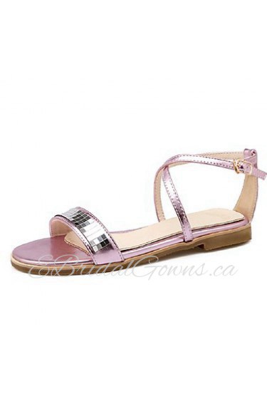 Women's Shoes Low Heel Gladiator / Ankle Strap Sandals Party & Evening / Dress / Casual Pink / Silver / Gold