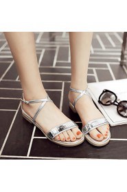 Women's Shoes Low Heel Gladiator / Ankle Strap Sandals Party & Evening / Dress / Casual Pink / Silver / Gold