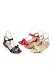 Women's Shoes Wedge Heel Wedges Sandals Party & Evening / Dress / Casual Black / Red / White / Beige