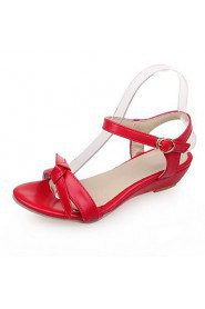 Women's Shoes Wedge Heel Wedges Sandals Party & Evening / Dress / Casual Black / Red / White / Beige