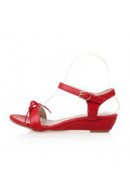 Women's Shoes Wedge Heel Wedges Sandals Party & Evening / Dress / Casual Black / Red / White / Beige