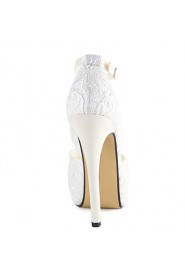 Women's Shoes Round Toe Stiletto Heel Tulle Pumps Shoes More Colors available