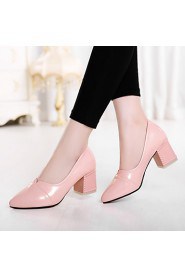 Women's Shoes Chunky Heel/Pointed Toe Heels Office & Career/Party & Evening/Dress Green/Pink/White