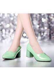 Women's Shoes Chunky Heel/Pointed Toe Heels Office & Career/Party & Evening/Dress Green/Pink/White