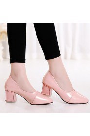 Women's Shoes Chunky Heel/Pointed Toe Heels Office & Career/Party & Evening/Dress Green/Pink/White