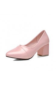 Women's Shoes Chunky Heel/Pointed Toe Heels Office & Career/Party & Evening/Dress Green/Pink/White