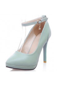 Women's Shoes Stiletto Heel/Platform/Pointed Toe Heels Party & Evening/Dress Blue/Pink/Almond