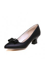 Women's Shoes Low Heel Pointed Toe Heels Office & Career/Dress Black/Pink/White