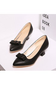 Women's Shoes Low Heel Pointed Toe Heels Office & Career/Dress Black/Pink/White