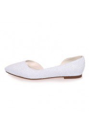 Women's Wedding Shoes Pointed Toe Flats Wedding / Party & Evening Black / Ivory / White