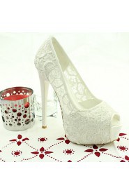 Women's Wedding Shoes Heels / Peep Toe Sandals Wedding / Dress White