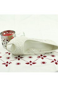 Women's Wedding Shoes Heels / Peep Toe Sandals Wedding / Dress White