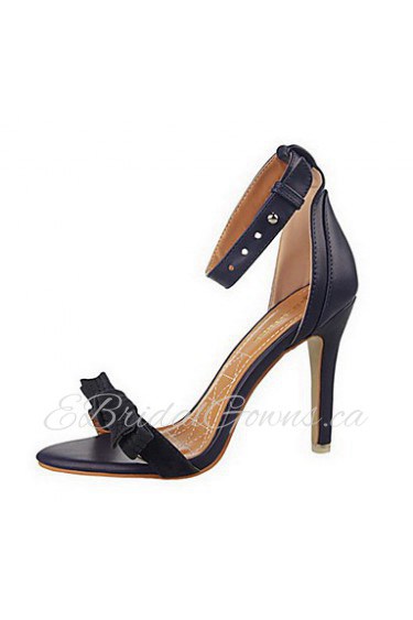 Women's Shoes Velvet Stiletto Heel Heels / Peep Toe Sandals Dress / Casual Black / Blue / Pink / Red / Gray / Almond