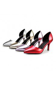 Women's Shoes Stiletto Heel Heels / Pointed Toe Heels Wedding / Party & Evening / Dress Purple / Red / Silver / Gold