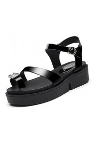 Women's Shoes Leatherette Platform Platform Sandals Office & Career / Dress / Casual Black / Silver