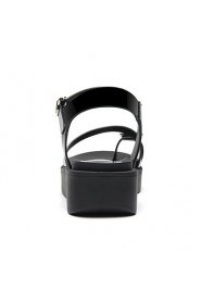 Women's Shoes Leatherette Platform Platform Sandals Office & Career / Dress / Casual Black / Silver