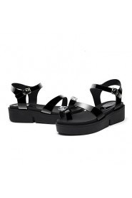 Women's Shoes Leatherette Platform Platform Sandals Office & Career / Dress / Casual Black / Silver