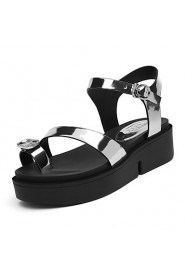 Women's Shoes Leatherette Platform Platform Sandals Office & Career / Dress / Casual Black / Silver