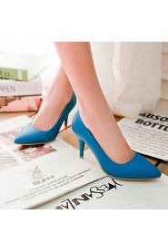 Women's Shoes Leatherette Stiletto Heel Heels Heels Wedding / Office & Career / Dress Black / Blue / Yellow